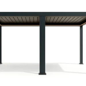 Pergola Bioclimatica X 2.0, Aluminiu, 3x6m, LED Lumina Calda, Gri Antracit