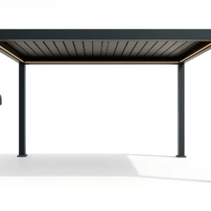 Pergola Bioclimatica X 2.0, Aluminiu, 3x4m, LED Lumina Calda, Gri Antracit