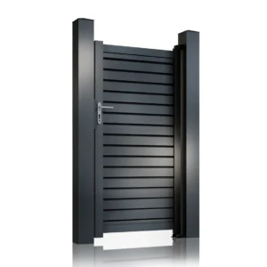 Poarta pietonala metalica din aluminiu 900x1800mm, prefabricata, gri antracit, model Jaluzea Deluxe
