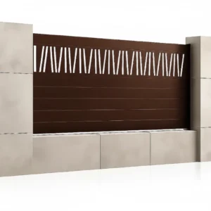 Gard metalic din aluminiu, model Poseidon, 2000x1800mm