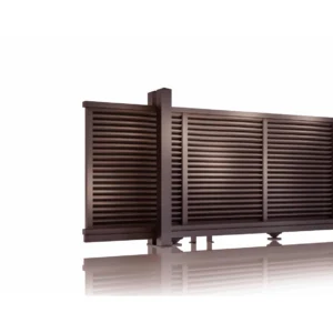 Poarta autoportanta, Jaluzea Suprem, prefabricata, Aluminiu, 5800mm lungime x 1800mm inaltime, maro