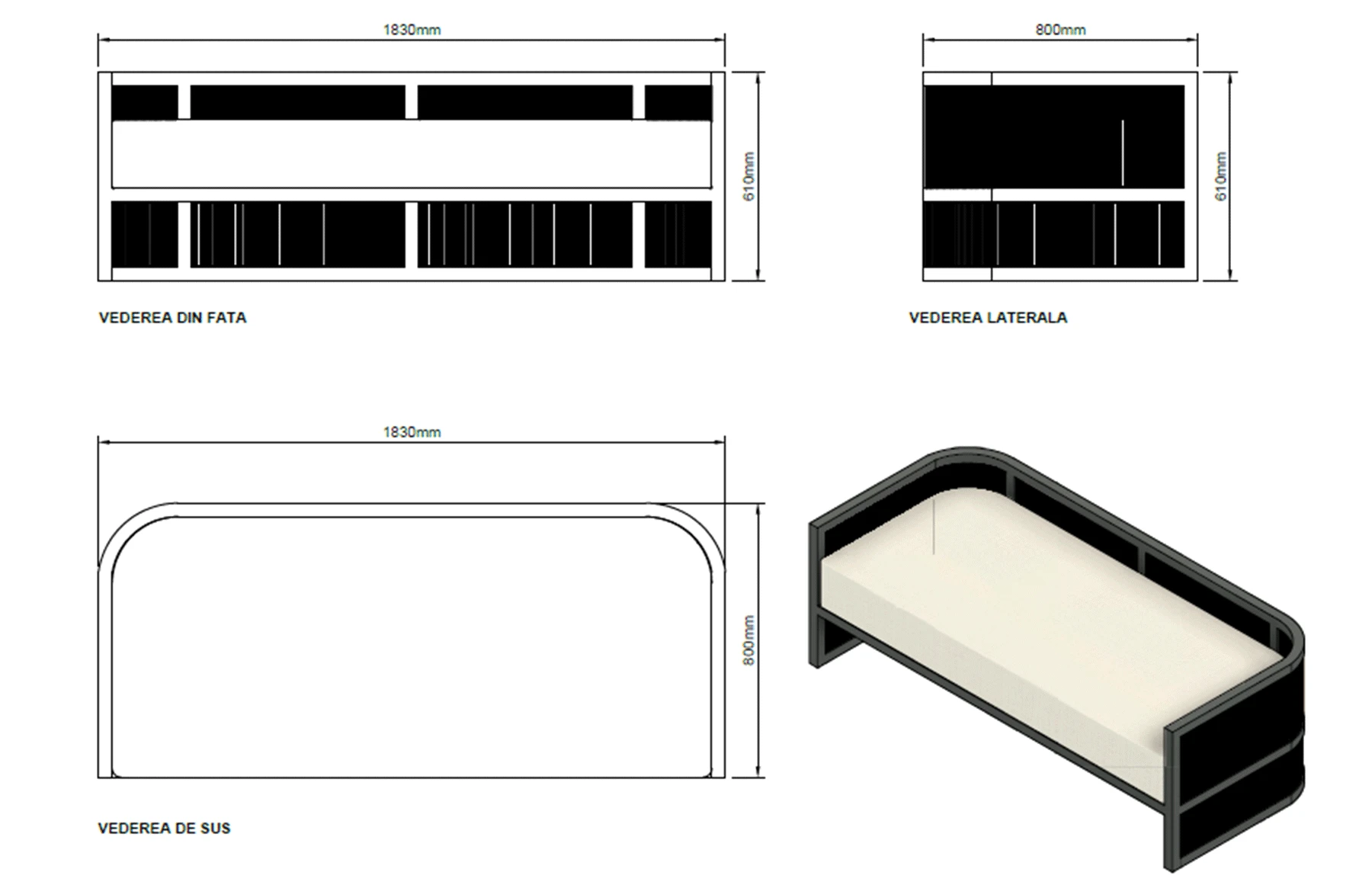 Set mobilier premium din aluminiu, pentru terasa/gradina/balcon, model Bari - imagine 18