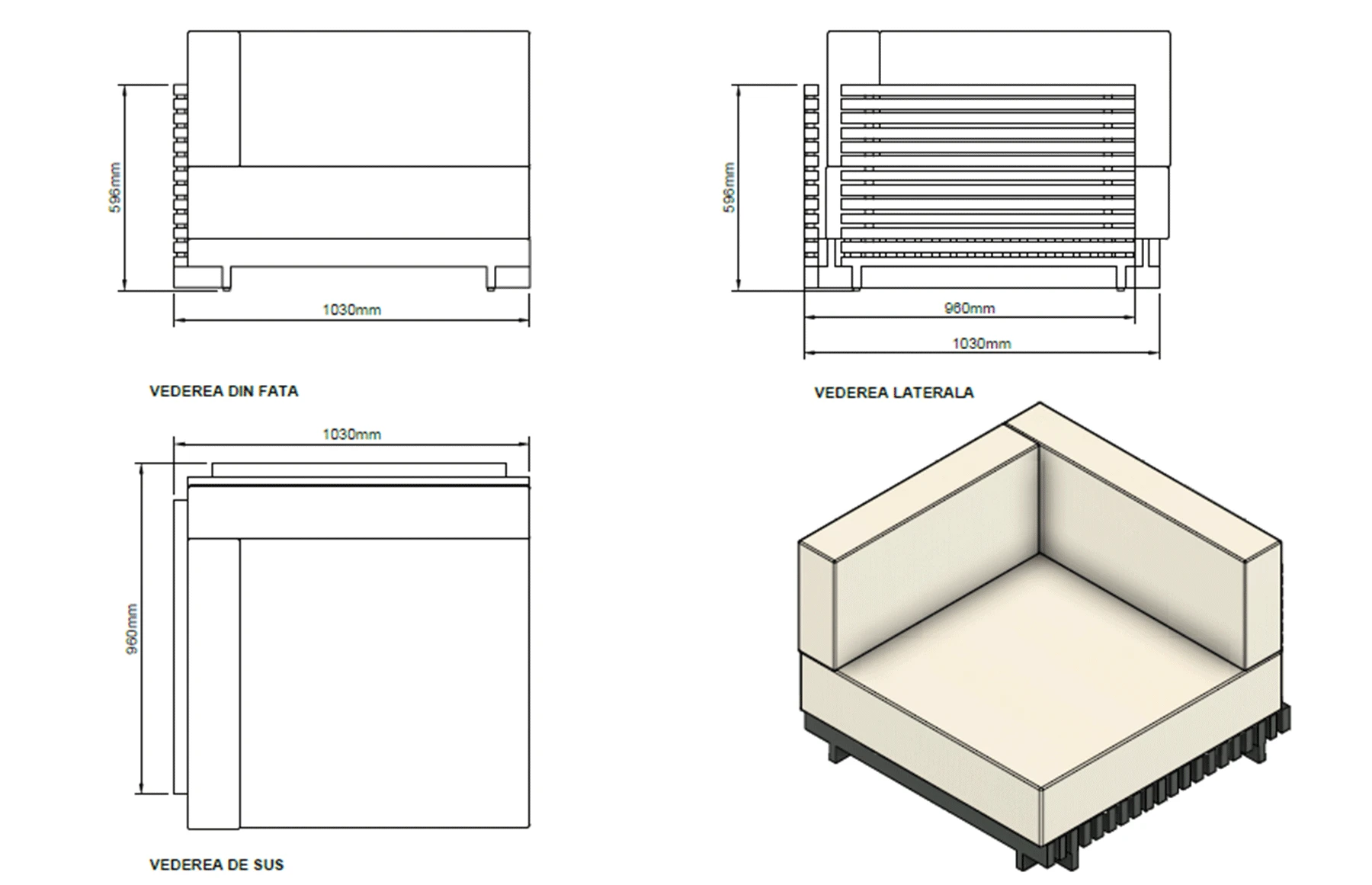 Set mobilier premium din aluminiu, pentru terasa/gradina/balcon, model Kyoto ALFA - imagine 4