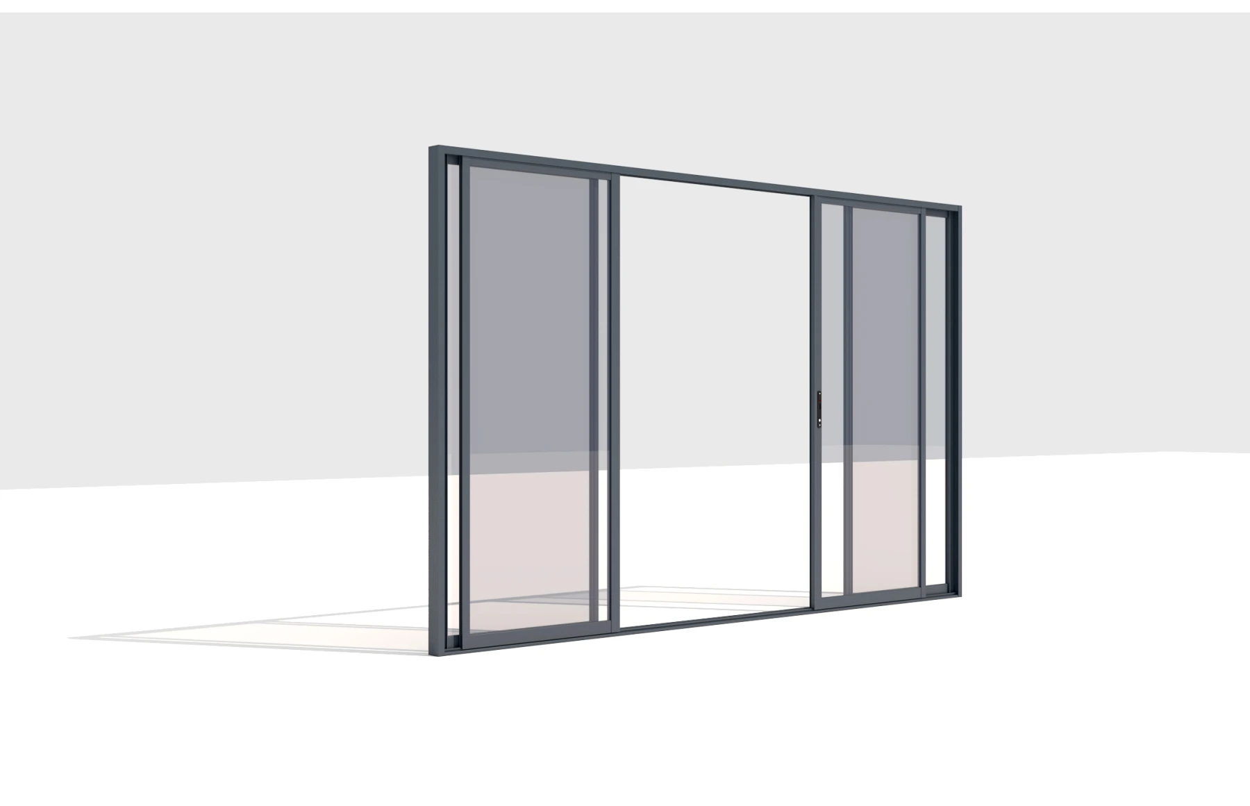 Paravan din Sticla Securizata 3000x2500mm, 8mm, Sistem Aluminiu GRI RAL 7016 - Panouri Mobile pentru Pergole - imagine 2