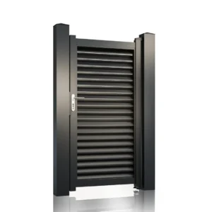 Poarta pietonala metalica din aluminiu 900x1800mm, prefabricata, gri antracit, model Jaluzea Suprem