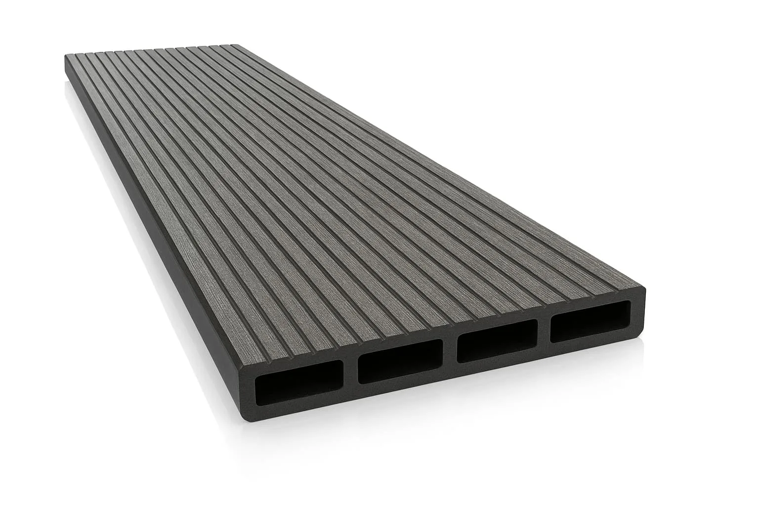 Placă de gard 3D, din compozit de lemn și plastic WPC, culoare gri inchis, 150 x 20 mm, lungime 2m sau 4 m - imagine 3