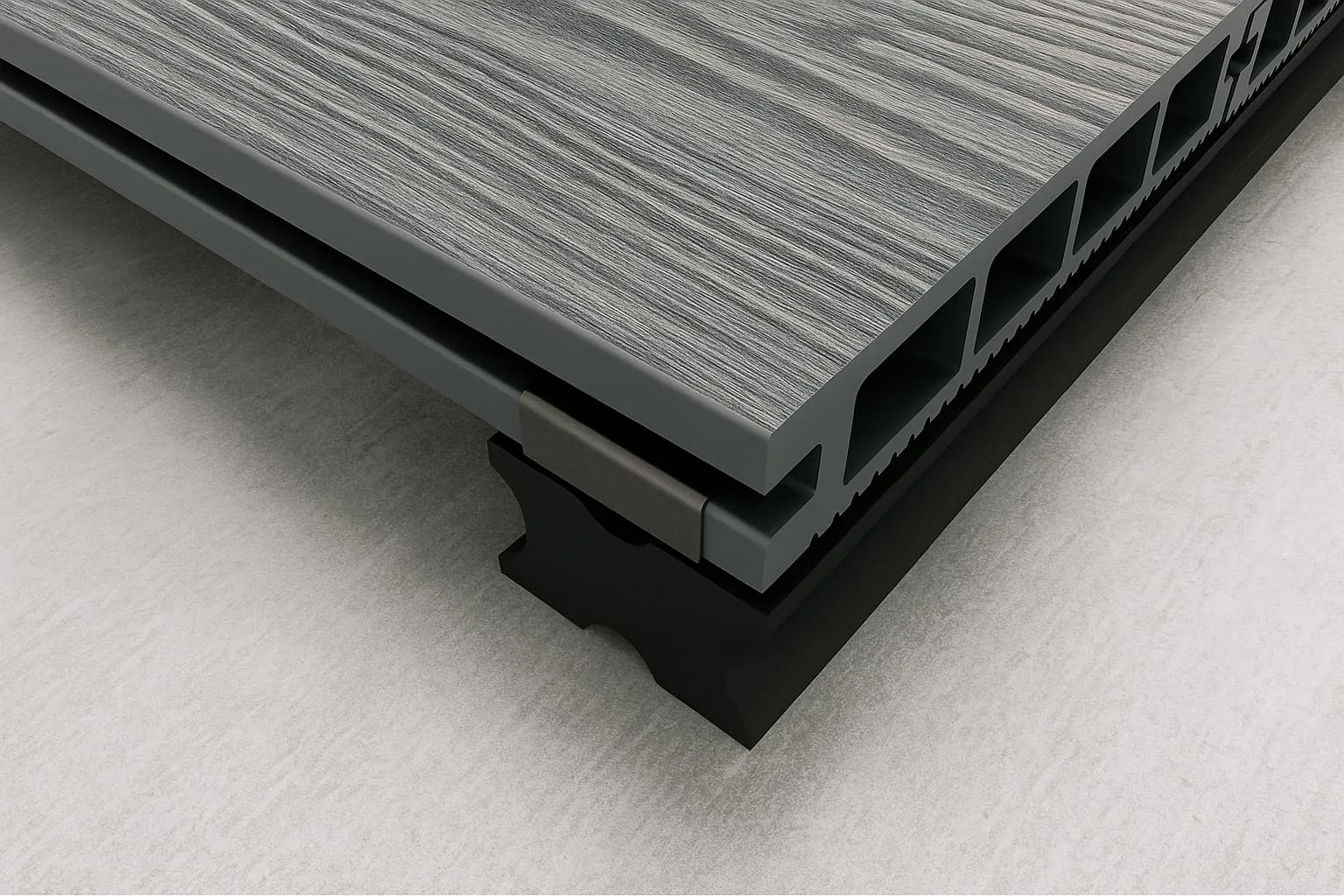 Placa deck terasa WPC 3D, tip pardoseala/dusumea WPC, 145×22 mm, gri deschis linii periat - imagine 4
