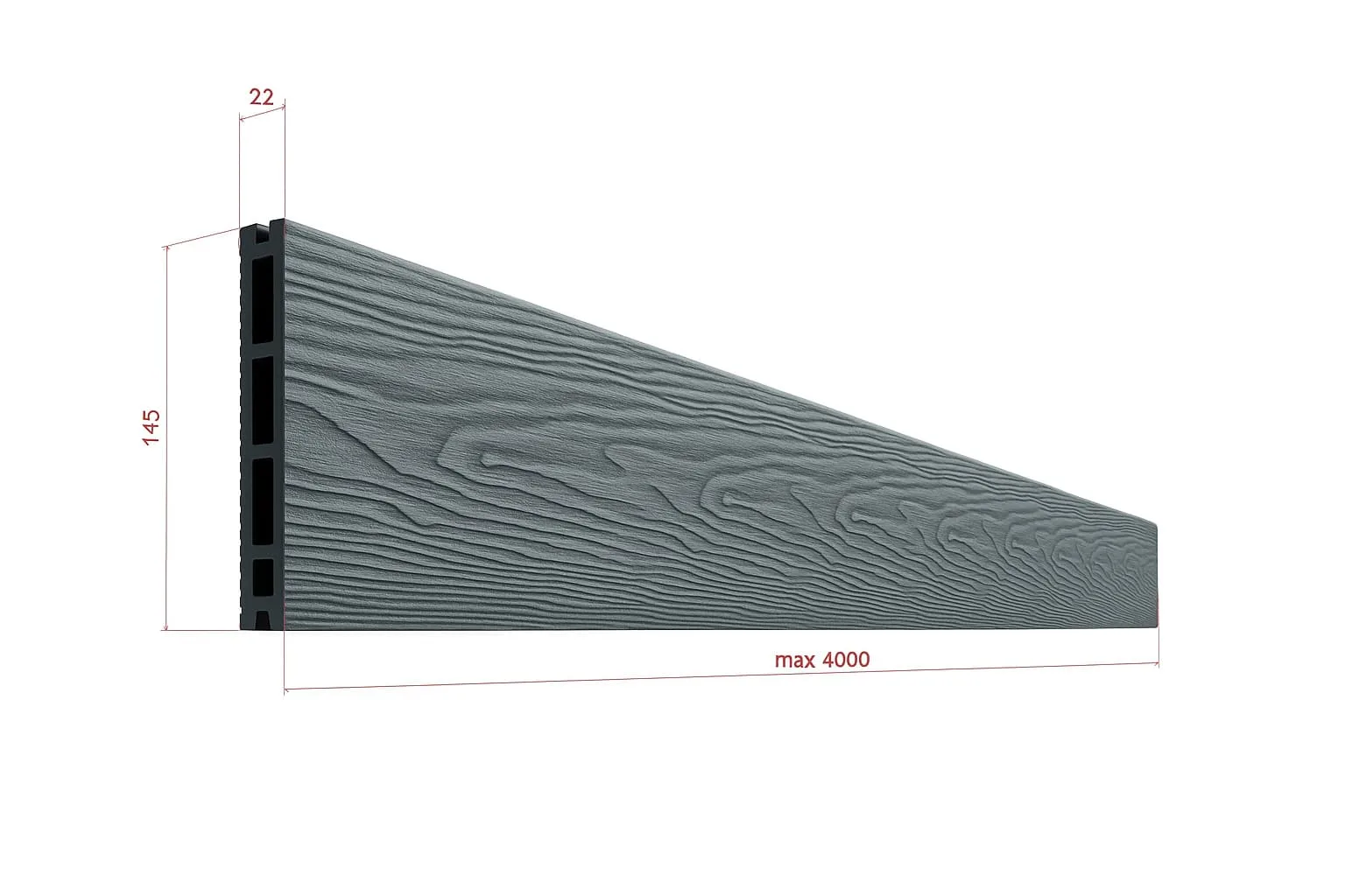 Placa deck terasa WPC 3D, tip pardoseala/dusumea WPC, 145×22 mm, gri deschis linii periat - imagine 5