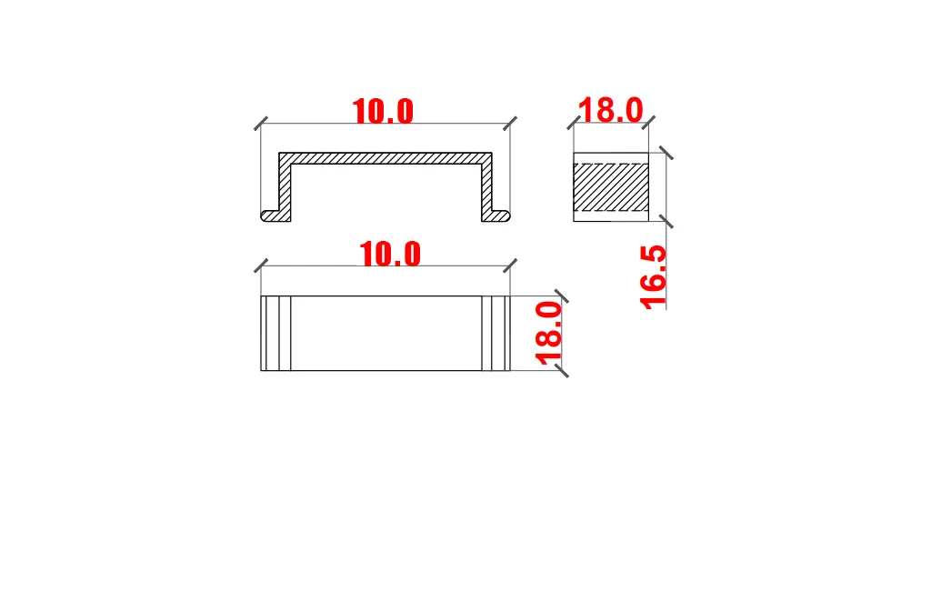 Distantier 1cm, Gri Antracit - imagine 2