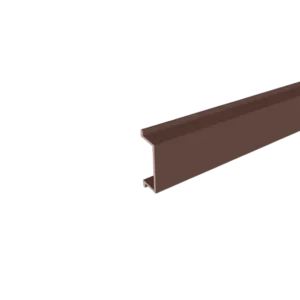 Profil inchidere stalp 2000mm gard, 22x8mm, Aluminiu, Maro